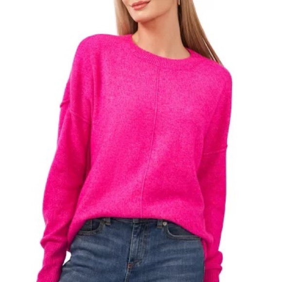 Vince Camuto Women’s Center Seam Crewneck Sweater - Picture 4 of 8